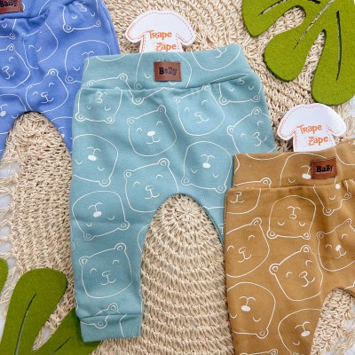 Kit 3 Calças - Bear - Azul Jeans, Verde e Caramelo